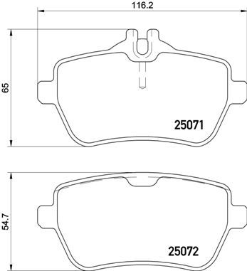 Pastiglie freno posteriore Mercedes-Benz s-class (W222, V