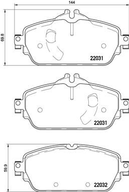 Pastiglie freno anteriore Mercedes-Benz (bbdc) c-class (