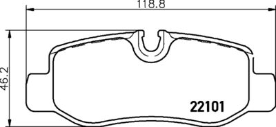 Pastiglie freno posteriore Mercedes-Benz (fjda) v-class (