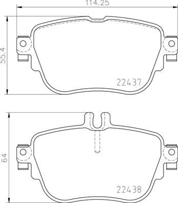 Pastiglie freno posteriore Mercedes-Benz (bbdc) e-class (