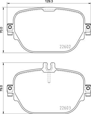 Pastiglie freno posteriore Mercedes-Benz (bbdc) e-class (