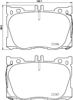 Pastiglie freno anteriore Mercedes-Benz (bbdc) e-class (