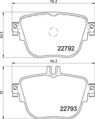 Pastiglie freno posteriore Mercedes-Benz (bbdc) e-class (