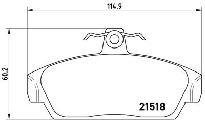 Pastiglie freno anteriore MG MG tf 03/02-12/09 / MG mgf