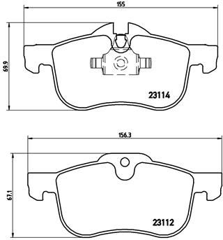 Pastiglie freno anteriore MG (nanjing) MG7 07/07-12/14 /