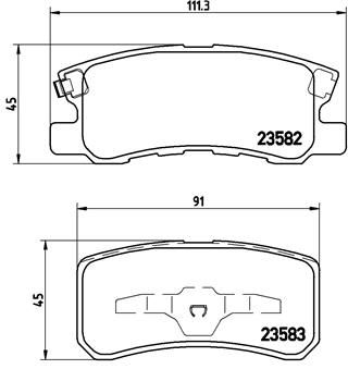 Pastiglie freno posteriore Chrysler 200 convertible 01/10