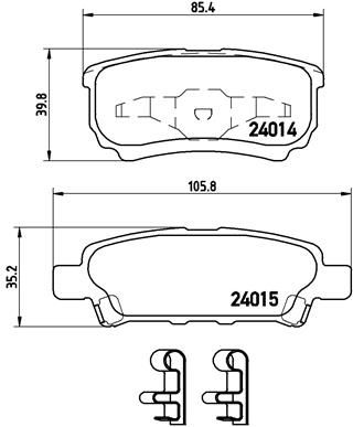 Pastiglie freno posteriore Chrysler (bbdc) sebring 01/07-