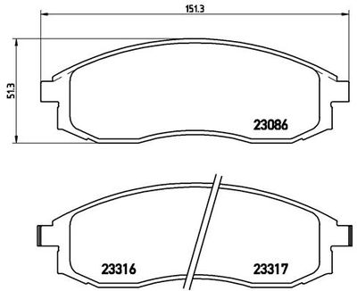 Pastiglie freno anteriore Mitsubishi L200 (K7_t, K6_t) 0