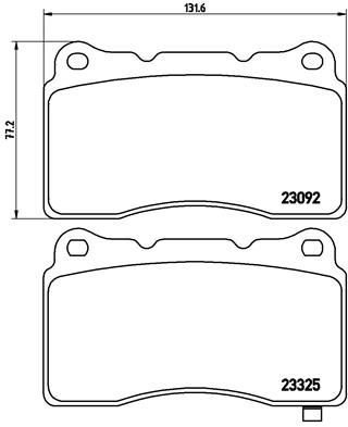 Pastiglie freno ant./ posteriore Dodge viper convertible 09/02-