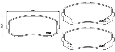 Pastiglie freno ant./ posteriore Mitsubishi canter (FB7, FB8, f