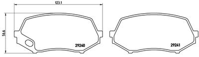 Pastiglie freno ant./ posteriore Mitsubishi canter (FB7, FB8, f