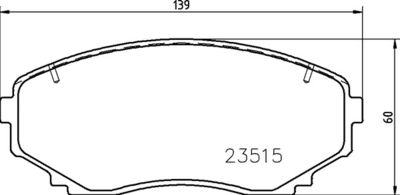 Pastiglie freno anteriore Mitsubishi pajero sport III (k