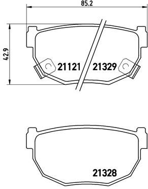 Pastiglie freno posteriore 180SX Coupé (S13) 09/88