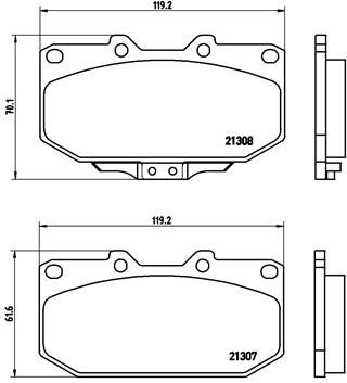 Pastiglie freno anteriore 300ZX (Z32) 09/89-12/00