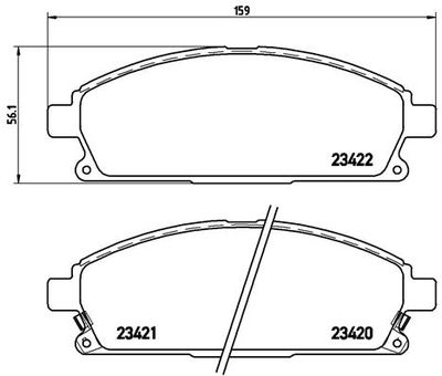 Pastiglie freno anteriore acura mdx (YD1) 08/00-09/06 /