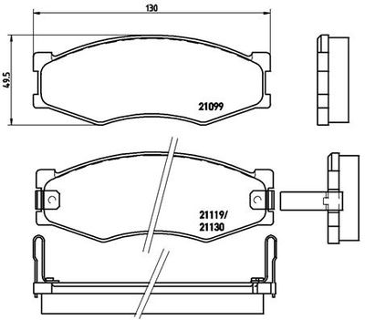 Pastiglie freno anteriore 300ZX (Z31) 01/84-10/90