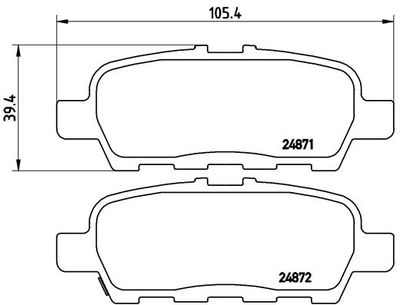 Pastiglie freno posteriore Infiniti jx suv (L50) 09/12->