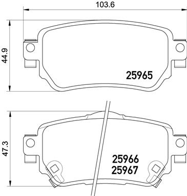 Pastiglie freno posteriore (dfac) auto (T32) 02