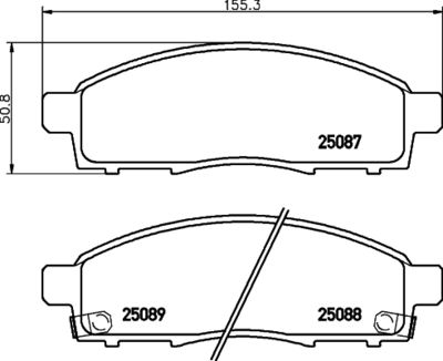 Pastiglie freno anteriore Mitsubishi delica D3 (BVM2_, b