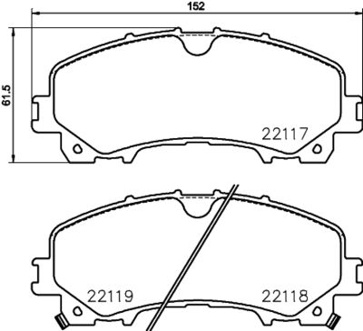 Pastiglie freno anteriore Infiniti (dfac) Q50L 11/14-> /