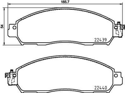 Pastiglie freno anteriore (zhengzhou) navara (D23