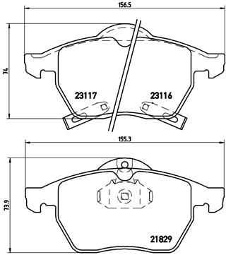 Pastiglie freno anteriore Saab 900 II 07/93-04/99 / Saab