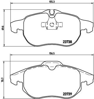 Pastiglie freno anteriore cadillac bls 04/06-> / cadilla