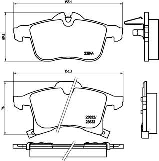 Pastiglie freno anteriore Chevrolet meriva 02/02-07/12 /