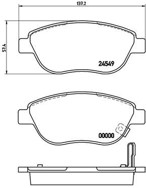 Pastiglie freno anteriore Fiat 500l (351_, 352_) 09/12->