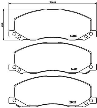 Pastiglie freno anteriore bentley flying spur (4W_) 03/1