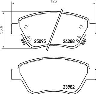 Pastiglie freno anteriore Opel adam (M13) 10/12-02/19 /