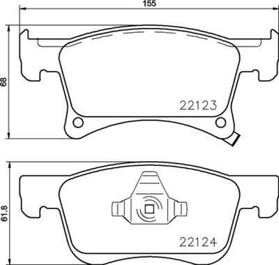 Pastiglie freno anteriore Opel adam (M13) 10/12-02/19 /