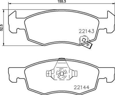 Pastiglie freno anteriore Opel Corsa e (X15) 09/14-> / o