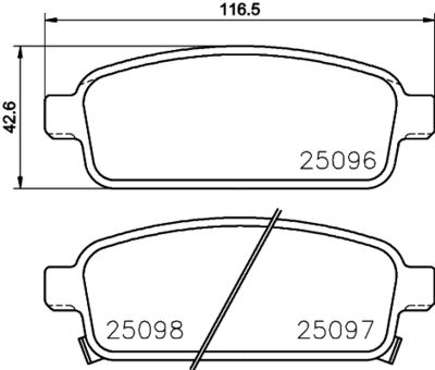Pastiglie freno posteriore Audi A1 (8x1, 8XK) 05/10-10/18
