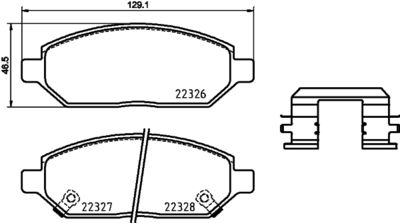 Pastiglie freno anteriore Opel karl (C16) 01/15-03/19 /