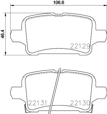 Pastiglie freno posteriore buick (sgm) velite 5 (SR1) 04/