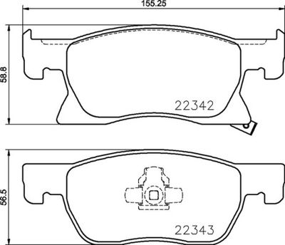 Pastiglie freno anteriore Chevrolet cruze saloon 11/15->