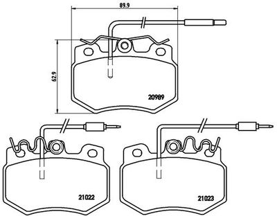 Pastiglie freno anteriore Citroën C15 estate 04/87-08/00