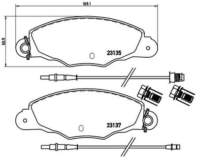 Pastiglie freno anteriore Citroën xantia (X1_, X2_) 03/9
