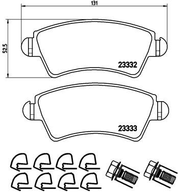 Pastiglie freno anteriore Citroën xsara (N1) 04/97-12/05