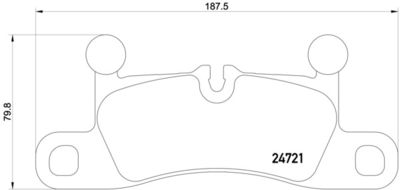 Pastiglie freno posteriore Porsche cayenne (92A) 06/10->