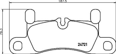Pastiglie freno posteriore Porsche cayenne (92A) 06/10->