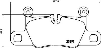 Pastiglie freno posteriore Porsche 911 (991) 12/11-> / po