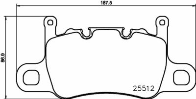 Pastiglie freno posteriore Porsche 911 (991) 12/11-> / po