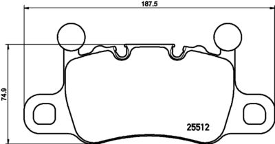 Pastiglie freno posteriore Porsche 911 (991) 12/11-> / po