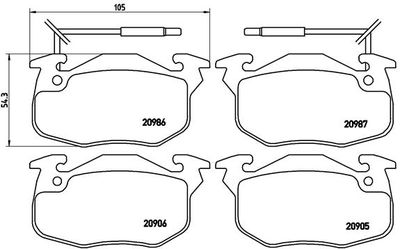 Pastiglie freno anteriore Citroën saxo (S0, S1) 02/96-04
