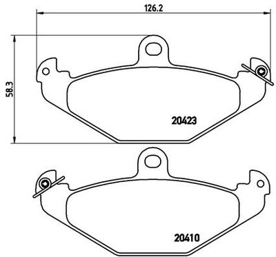 Pastiglie freno posteriore Chrysler viper 08/92-12/98 / c