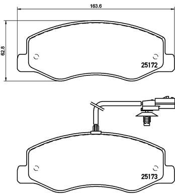 Pastiglie freno posteriore NV400 bus (X62, X62B) 1