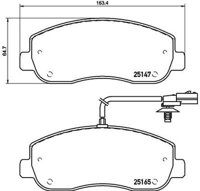 Pastiglie freno anteriore NV400 bus (X62, X62B) 1