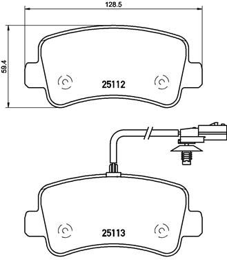 Pastiglie freno posteriore NV400 bus (X62, X62B) 1